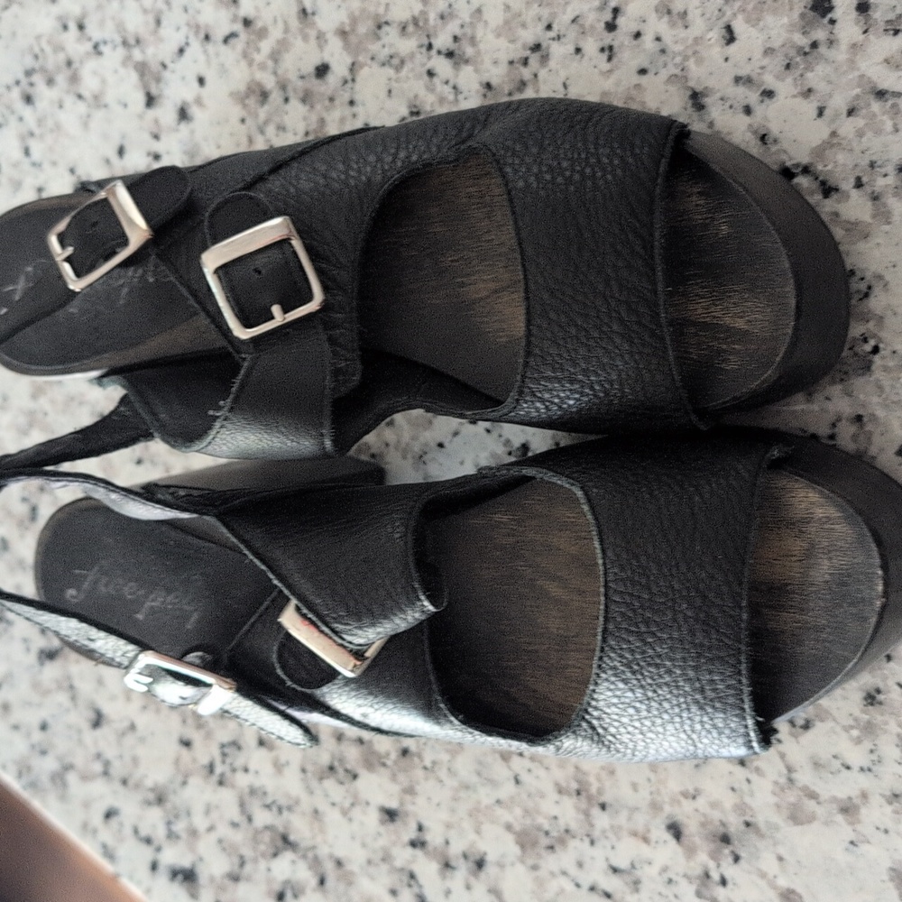 FREE PEOPLE Black Belem’s Platform Sandals Size 39 (US 8)